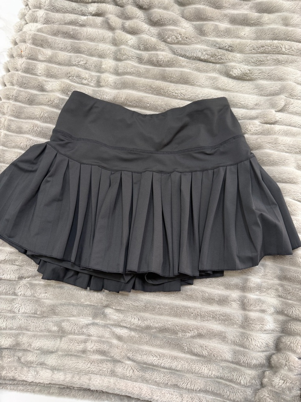 Black Pleated Tennis Skirt with Built-In Shorts
